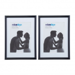 Rinkinys i&scaron; 2 nuotraukų rėmelių 19x14x2cm., juodos/baltos spalvos