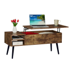 Kavos staliukas Relaxdays 10051466_695, Su daiktadėže ir i&scaron;lankstomu stalvir&scaron;iu, 100 &times; 46 &times; 40 cm
