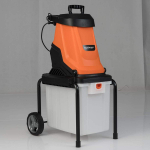 Elektrinis medienos smulkintuvas 2800 W su 50 l surinkimo dėže, 45 mm pjovimo skersmuo, oranžinis