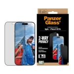 Grūdinto stiklo ekrano apsauga PanzerGlass, iPhone 17/iPhone 16 Pro