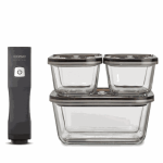 Vakuumatorius Caso Vacu OneTouch, Eco-Set, 2 dalys, Juoda