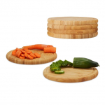 Rinkinys i&scaron; 6 pjaustymo lentelių 2x25x25cm., &scaron;viesiai rudos spalvos