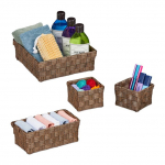 Rinkinys i&scaron; 4 krep&scaron;elių, rudos spalvos