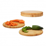 Rinkinys i&scaron; 4 pjaustymo lentelių 2x30x30cm., &scaron;viesiai rudos spalvos