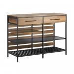 Virtuvinė spintelė 120x45x91cm., rudos/juodos spalvos FSB85-PF