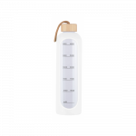 Gėrimo Butelis - FeiyuTech KiCA Hydro Stiklas 1000 ml Su Silikono Rankove - Balta
