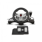 Žaidimų Valdiklis - NanoRS RS700 USB Vairo 270&deg; Sukimosi Xbox One, PC, PS4, PS3, Juodas, Sidabrinis