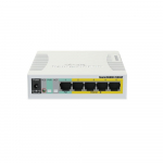 Komutatorius - Mikrotik CSS106-1G-4P-1S Gigabit PoE Baltas