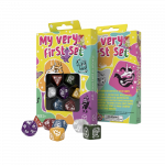 Žaidimų Kauliukų Rinkinys - Q-WORKSHOP Mano Pirmasis Pasakų Dulkės 7 Kauliukų Rinkinys Blizgus