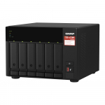 Tinklo Prieigos Saugykla - QNAP TS-673A NAS Tower Ryzen V1500B 8GB DDR4 0TB Black