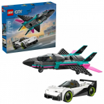 Statybų rinkinys - LEGO CITY 60489 Lėktuvas vs Automobilis (Lego, 259 dalys, 2 minifigūrėlės)