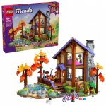 Žaislų statybų rinkinys - LEGO Friends 42705 Cozy Fall Forest Cabin 1229 dalys, 4 mini figūrėlės, 320 mm plotis, daugiaspalvis