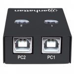 USB Jungiklis - Manhattan Automatinis Dalijimosi Jungiklis, 2x USB-B Prievadai, Juodas