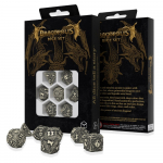 Žaidimų Kauliukų Rinkinys - Dracopolis Scandinavian Blackfang 7 Kauliukai Smėlio Spalvos