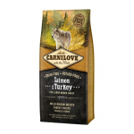&Scaron;unų Maistas - CARNILOVE La&scaron;i&scaron;a ir Kalakutas Suaugusių Didelių Veislių 4kg Be Glitimo