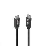 USB kabelis - Lindy 1m USB 3.2 Type C 20Gbps 100W PD Male to Male