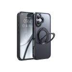 Dėklas - McDodo PC-4930 MagSafe dėklas iPhone 16 su stoveliu juodas