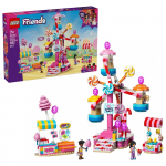 Žaislų rinkinys - LEGO Friends 42700 Candy and Cupcake Ferris Wheel 602 dalys, 3 mini figūrėlės, multicolor