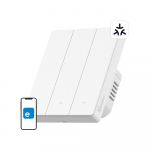 I&scaron;manusis Sieninis Jungiklis - SONOFF M5-3C-80W Wi-Fi, Matter, 3-Gang, LED Indikatoriai