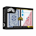 Copag Legacy 4 Colors Poker Size Žaidimo Kortos Dviguba Kaladė (Raudonos Ir Mėlynos)