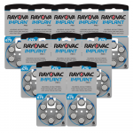 Rayovac Implant Pro Baterijos Klausos Aparatams 60 Vnt.