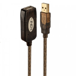 USB Prailginimo Laidas - LINDY SB 2.0 Aktyvus Prailginimo Laidas, M/F, 480 Mbps, 20 m, Pilkas