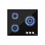 Namų ir virtuvės prietaisas - IsEasy MGBG-603 dujinė viryklė 3 zonos 3.3kW juoda