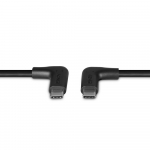 USB Laidas - LINDY USB 3.2 Type C Laidas, M/M, 10Gbps, 60W PD, 90&deg; Kampas, 0.5 m, Juodas