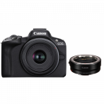 Canon EOS R50 + RF-S 18-45mm f/4.5-6.3 IS STM + Mount Adapter EF-EOS R (Black)