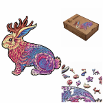 Fantasy Puzzles Jackalope Dėlionė I&scaron; Medžio M Dydis (150 detalių)