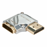 Adapter - Lindy CROMO HDMI M į F 90 laipsnių de&scaron;inės pusės kampas auksu padengtas