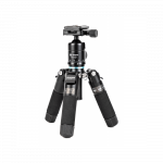Tripodas - Fotopro M-5 Mini 2 Tripodas su FPH-53P Galva, 8 kg Apkrovos Talpa, 13.9&ndash;48.6 cm, Aliuminis Juodas