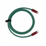 USB-C kabelis - Newell USB-C 100W 2m silikoninis žalias-bordo