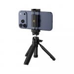 Telefono laikiklis - JJC SPC 2A i&scaron;maniojo telefono spaustukas (reguliuojamas plotis 55&ndash;115 mm, dvigubas spyruoklinis užraktas, silikono pagalvėlės) juodas