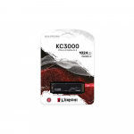 M.2 NVMe SSD - Kingston Technology KC3000 1 TB 7000 MB/s Skaityti 6000 MB/s Ra&scaron;yti Juoda