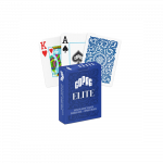 Žaidimų Kortos - Copag Elite Poker Dydžio Jumbo Indeksas 100% PVC 63.5x88.9mm Mėlynos