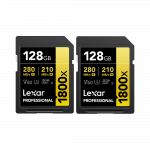 Atminties Kortelė - Lexar Professional 128GB 1800x 280R/210W UHS-II SDXC V60 ( 2vnt.)