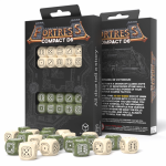 Q-workshop Fortress Compact D6 Beige & Olive Kauliukų Rinkinys
