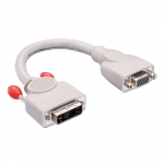 Adapteris - DVI-I į VGA 0.2m dvigubam monitorių nustatymui