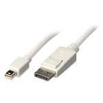 DisplayPort Kabelis - LINDY Mini DisplayPort į DisplayPort Kabelis, 2 m, Baltas