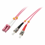 Pluo&scaron;tinis Laidas - LC/ST OM4 10m 50/125&micro;m Multimode