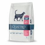 QUATTRO Premium klasės visavertis suaugusių sterilizuotų kačių ėdalas su DAUG pauk&scaron;tienos 1.5kg