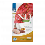 FARMINA N-D QUINOA - CAT Dry SKIN-COAT Quail-Coconut ADULT 1,5 kg