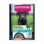 Eukanuba konservuotas maistas &scaron;unims su ėriena ir bulvėmis, 400 g