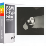 Polaroid Fotoplok&scaron;telės Black & White Film i-Type, juodai baltos, su baltais rėmeliais, 8 vnt.
