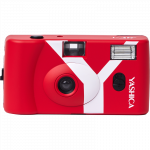 YASHICA MF-1 Daugkartinio naudojimo fotoaparatas, raudonas