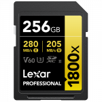 Lexar Atminties kortelė SDXC Pro 1800x U3 UHS-II R280/W210 (V60), 256GB