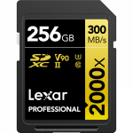 Lexar Atminties kortelė SDXC Pro 2000X UHS-II U3 R300/W260 (V90), 256GB