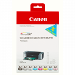 Canon CLI-42 BK/GY/LGY/C/M/Y/PC/PM Ra&scaron;alo kasečių rinkinys, 8 spalvos