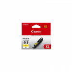 Canon CLI-551Y XL Yellow/Geltona ra&scaron;alinio spausdintuvo ra&scaron;alo kasetė, didelės talpos, 11 ml